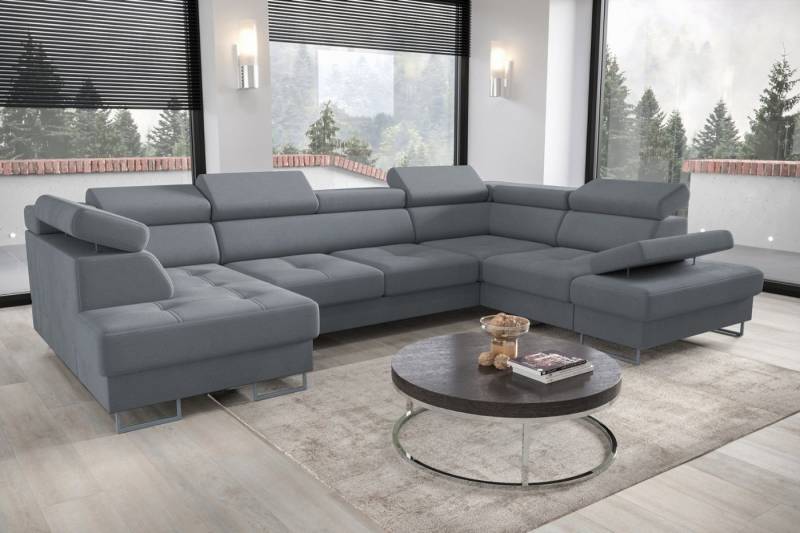 Friderik-EU Ecksofa Galaxy Max II U-Form mit Schlaffunktion & Bettkästen – Stoff Terra, verstellbaren Kopfstützen & Armlehne Friderik-EU Ecksofa Galaxy Max II U-Form mit Schlaffunktion & Bettkästen – Stoff Terra, verstellbaren Kopfstützen & Armlehne von Friderik-EU