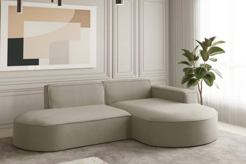 Friderik-EU Ecksofa PARMA STUDIO – 236 cm, Modernes Design, Couch L Form, Stoffwahl: Opera oder Loop von Friderik-EU