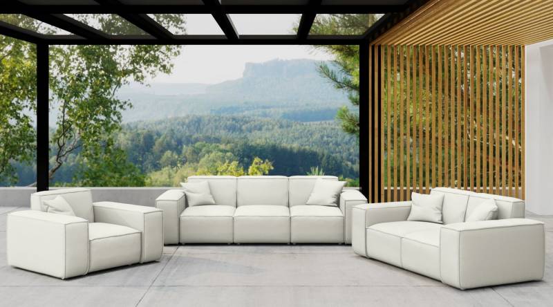 Friderik-EU Gartenlounge-Set PATIO 3+2+1 – 3-Sitzer-Sofa, 2-Sitzer-Sofa und Sessel, Stoff ODYSSEY von Friderik-EU
