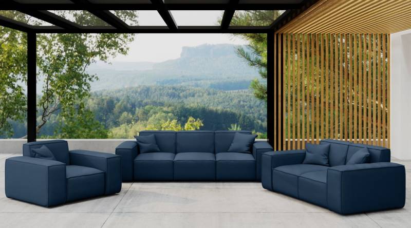 Friderik-EU Gartenlounge-Set PATIO 3+2+1 – 3-Sitzer-Sofa, 2-Sitzer-Sofa und Sessel, Stoff ODYSSEY von Friderik-EU