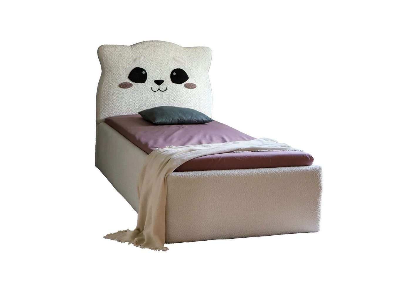 Friderik-EU Kinderbett LETI Katze Kawaii 90x200 Juniorbett Jugendbett Bettkasten von Friderik-EU