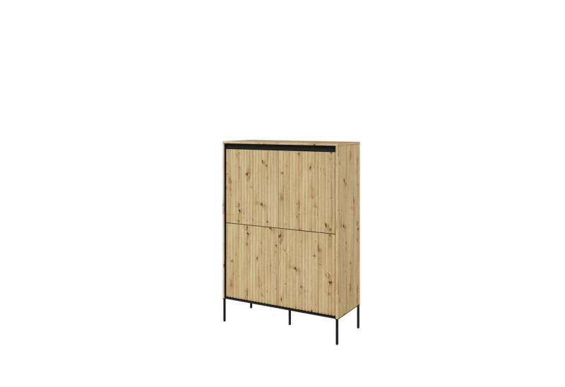 Friderik-EU Kommode Trend TR-03 Kommode viertürig mit LED Beleuchtung, 98x140x40 cm von Friderik-EU