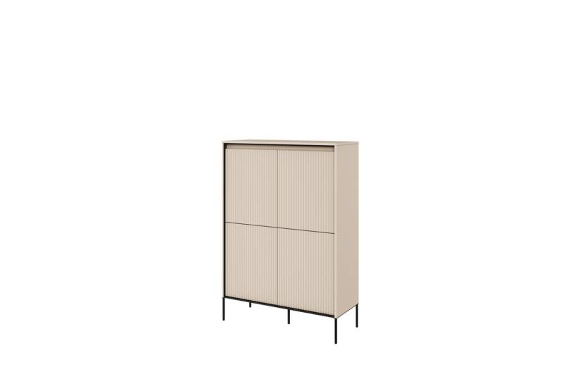 Friderik-EU Kommode Trend TR-03 Kommode viertürig mit LED Beleuchtung, 98x140x40 cm von Friderik-EU
