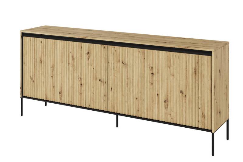 Friderik-EU Kommode Trend TR-04 Kommode viertürig mit LED Beleuchtung, 193x83x40 cm von Friderik-EU