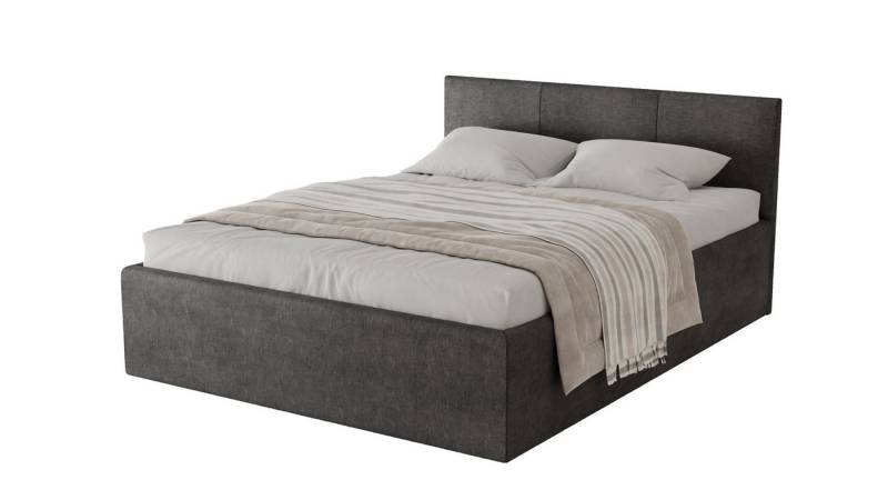 Friderik-EU Polsterbett Dona – modernes Einzelbett mit Bettkasten & gepolstertem Kopfteil (Bettgestell mit Lattenrost, Matratze nicht enthalten), Bett mit Bettkasten und gepolstertem Kopfteil von Friderik-EU