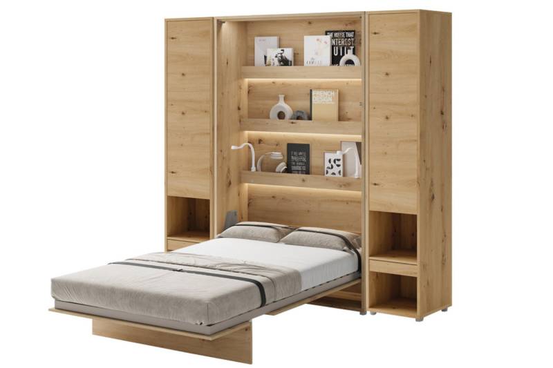 Friderik-EU Schrankbett Bed Concept BC-02 mit Matratze & LED + 2x Vertikalschrank BC-07 von Friderik-EU