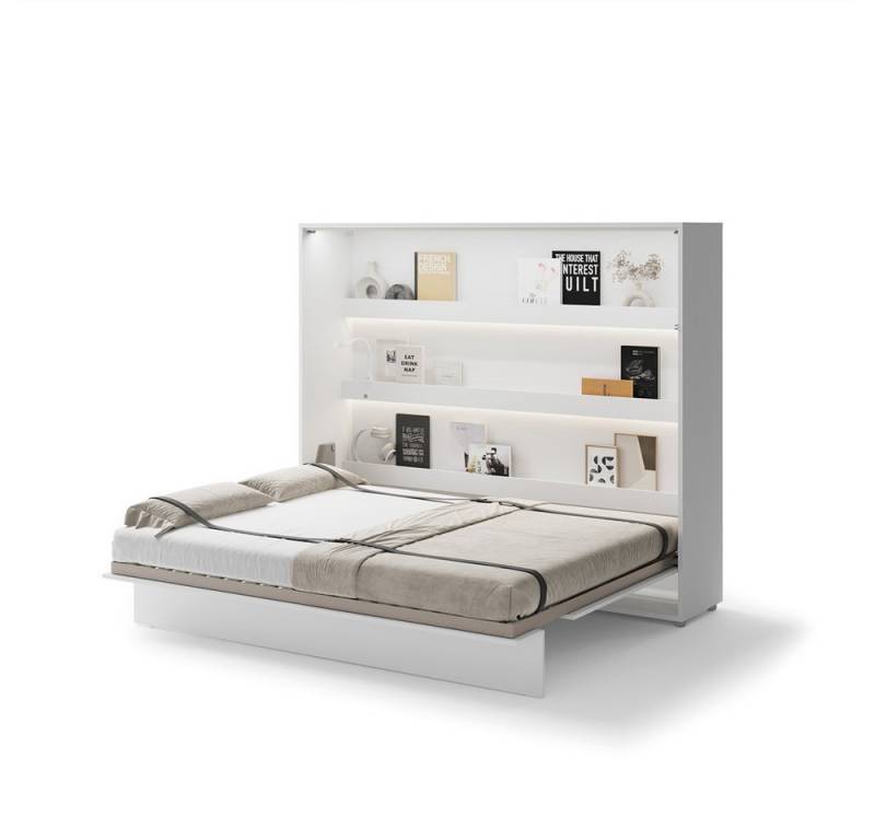 Friderik-EU Schrankbett Horizontal Wandklappbett mit Matratze und LED, Bed Concept BC-14 von Friderik-EU