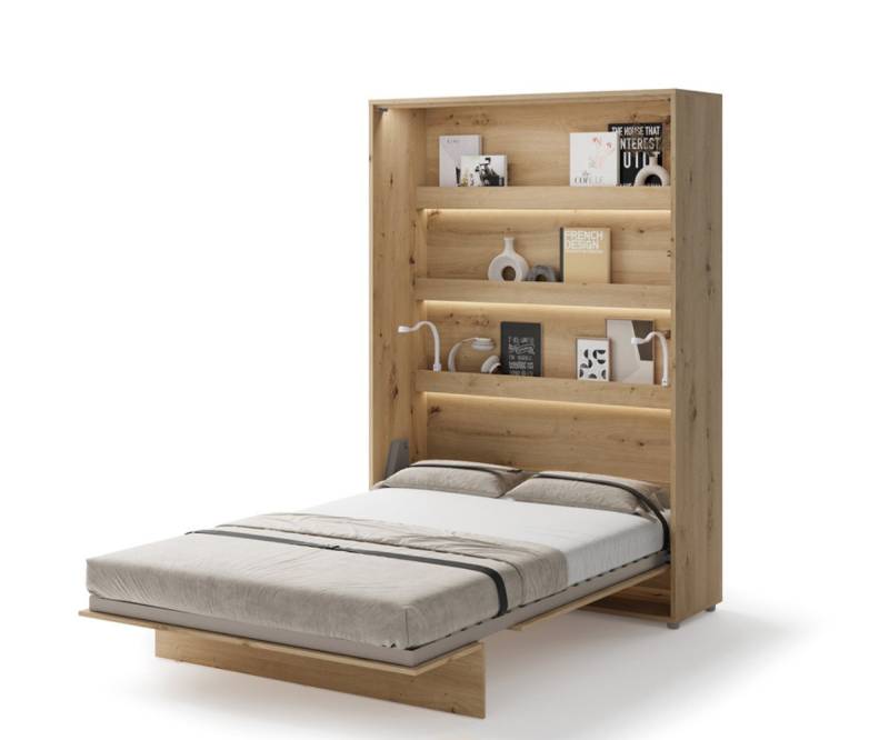 Friderik-EU Schrankbett Vertikal mit Matratze und LED-Beleuchtung, Bed Concept BC-01 von Friderik-EU