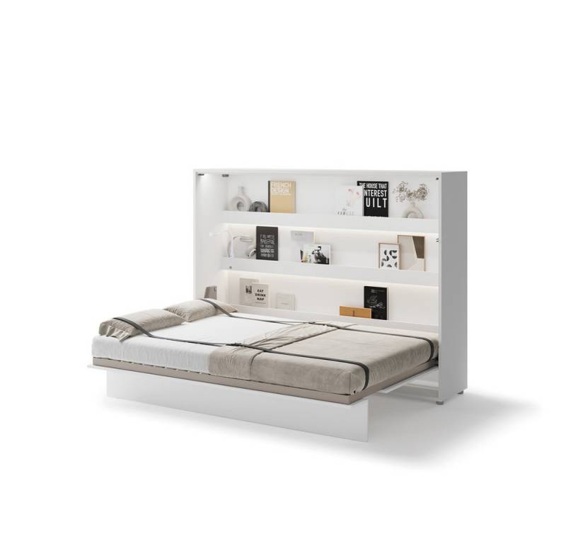 Friderik-EU Schrankbett Wandklappbett Horizontal 140x200 mit Matratze & LED, Bed Concept BC-04 von Friderik-EU
