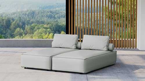 Doppel-Chaiselongue Patio – luxuriöse Entspannung im Freien (Cement) von Friderik
