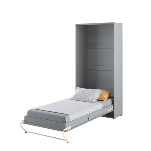 Friderik Concept PRO 3 CP-03 Wandklappbett Vertikal Schrankbett, 90x200 cm (Grau) von Friderik