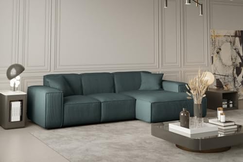 Friderik Ecksofa LUGA L – Elegantes und funktionales Ecksofa mit Scala-Stoff (Ocean, Rechts) von Friderik