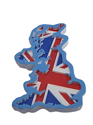 Fridge Magnets Union Jack Großbritannien-Karte, britische Flagge, Souvenir aus London, England, UK/rot/weiß/blau, Küche Heimdekoration von Fridge Magnets