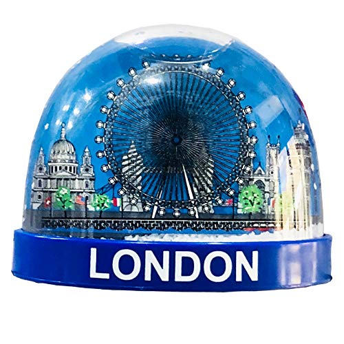 London Eye Snowstorm Kühlschrankmagnet – London Souvenir Schneesturm Kühlschrankmagnet Detailing London Eye von Fridge Magnets