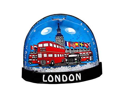 London Souvenir Schneesturm Magnete - Big Ben, Bus und Taxi von Fridge Magnets