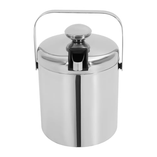 Fridgestea 1.3L Edelstahl Eiswürfelbehälter with Deckel + Sieb + Eiszange, Doppelwandig Eiskübel with Tragegriff, Getränkekühler für Bar/Party/Weinkühlung/Cocktailbar/Champagner Fridgestea 1.3L Edelstahl Eiswürfelbehälter with Deckel + Sieb + Eiszange, Doppelwandig Eiskübel with Tragegriff, Getränkekühler für Bar/Party/Weinkühlung/Cocktailbar/Champagner von Fridgestea