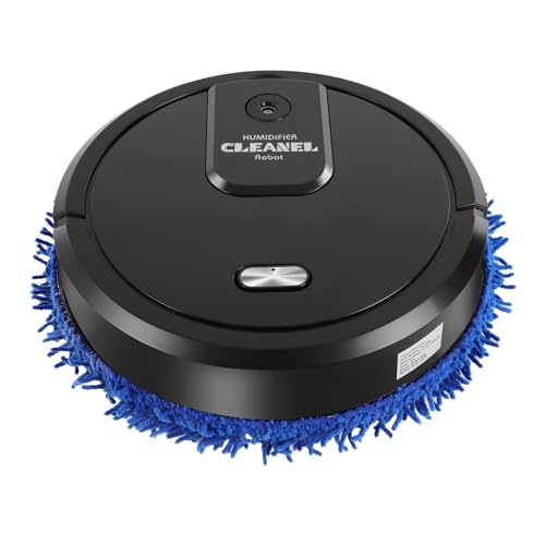 Fridgestea Saug Wischroboter - Nass/Trocken Wischfunktion, 2-in-1 Sauger & Wischmopp mit USB-Aufladung, Intelligent Automatische Roboterstaubsauger für Böden/Holz/Marmor/Keramikfliesen - Schwarz von Fridgestea