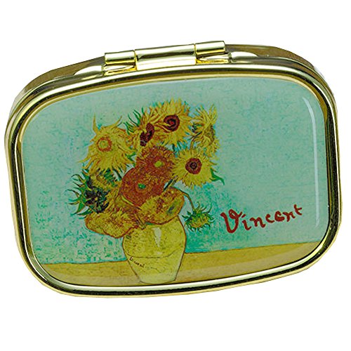 Fridolin 18242 Pillendöschen Van Gogh - Sonnenblumen, Metall, bunt, 5.1x3.6x1.8 cm Fridolin 18242 Pillendöschen Van Gogh - Sonnenblumen, Metall, bunt, 5.1x3.6x1.8 cm von Fridolin