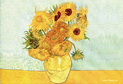 Fridolin Brillenputztuch Van Gogh-Sonnenblumen, Stoff, bunt, 18x12.5x1 cm Fridolin Brillenputztuch Van Gogh-Sonnenblumen, Stoff, bunt, 18x12.5x1 cm von Fridolin