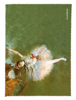 Fridolin Brillenputztuch Degas-The Star, Stoff, bunt, 18x12.5x1 cm von Fridolin