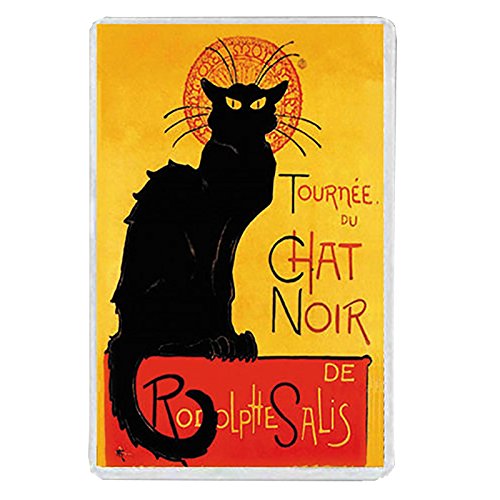 Fridolin Motivmagnet Art Nouveau-Chat Noir, Metall, bunt, 8x5.4x0.3 cm von Fridolin