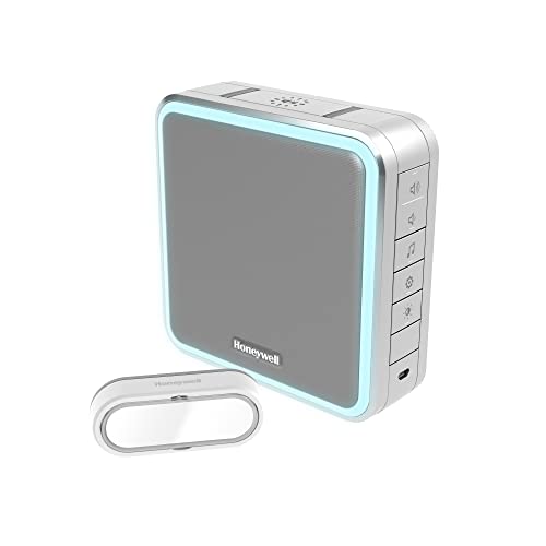 Honeywell DC915SGL Tragbare drahtlose Türklingel Schlafmodus und Druckknopf – Grau von Friedland