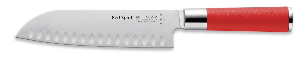 DICK Santoku mit Kullen RED SPIRIT 18 cm von Friedr. Dick GmbH & Co. KG