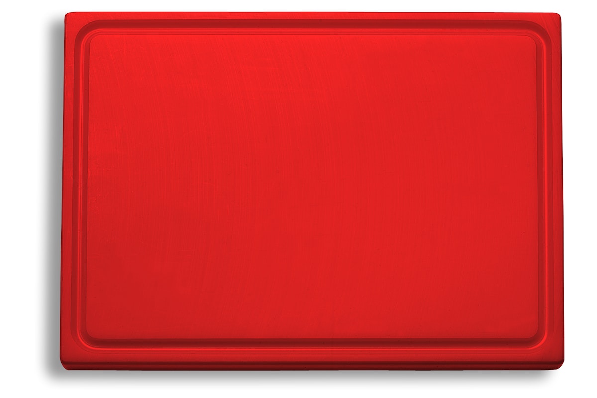 DICK Schneidebrett mit Saftrille rot 26,5 x 32,5 x 1,8 cm von Friedr. Dick GmbH & Co. KG