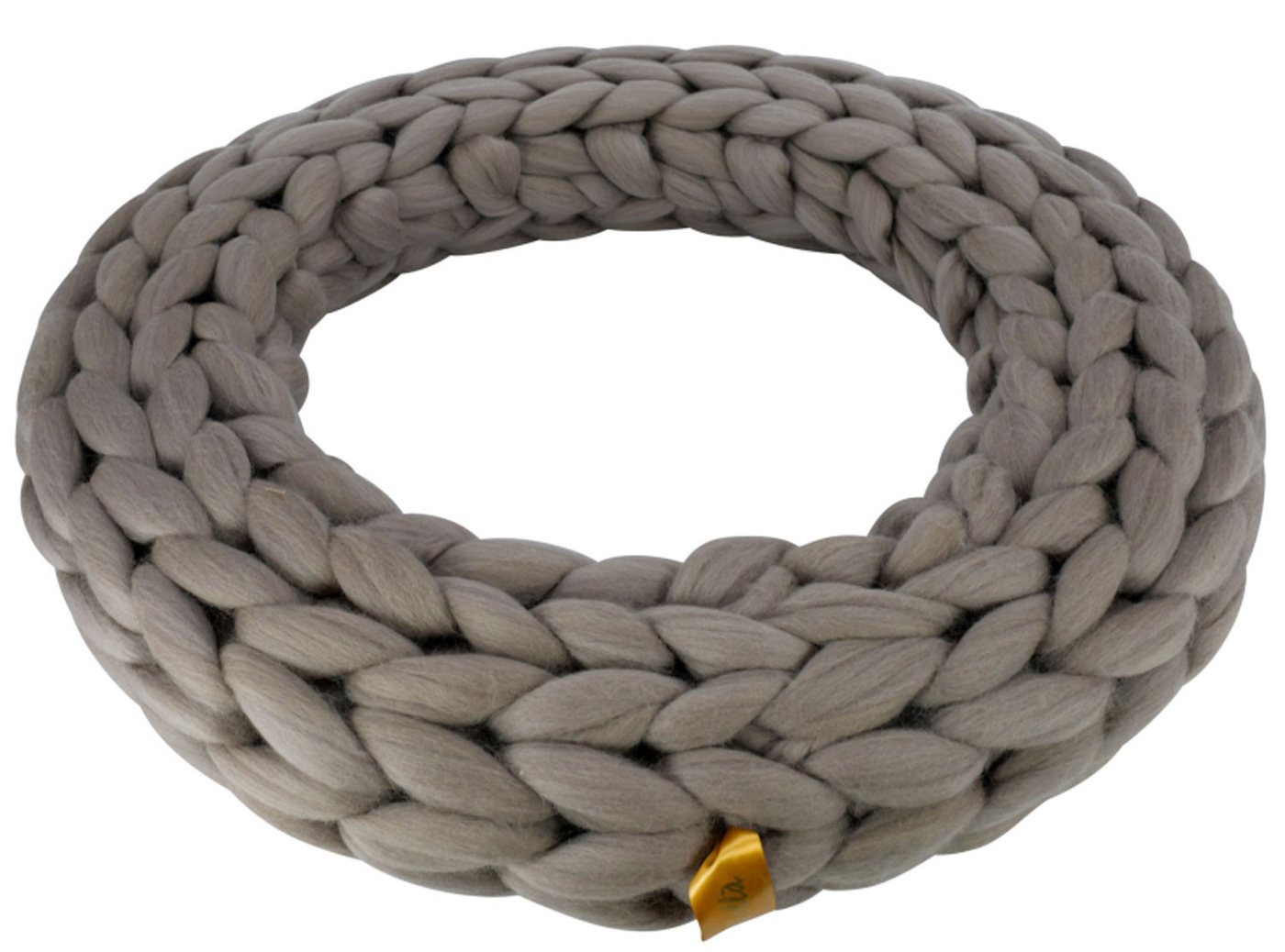 Friedrich Klocke GmbH Dekokranz Grosser Wollkranz D60 cm Merinowolle in schlamm Kranz von Friedrich Klocke GmbH