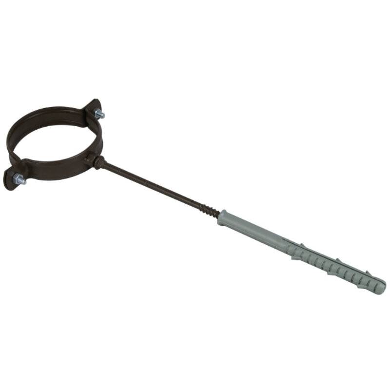 Fallrohrschelle mit Schraubstift 120 mm lang, für Fallrohr 100 mm für System 125 und 150 mm von Friedrich von Lien AG