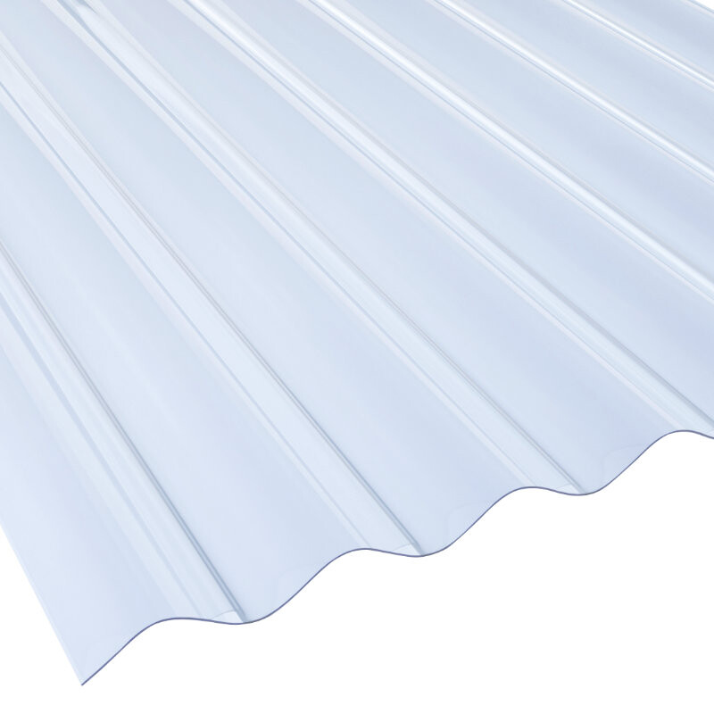 PVC Lichtplatte | BioLine | Wellplatte | 130/30 Profil 8 | 1,4 mm | Breite 1000 mm | glasklar-bläulich von Friedrich von Lien AG