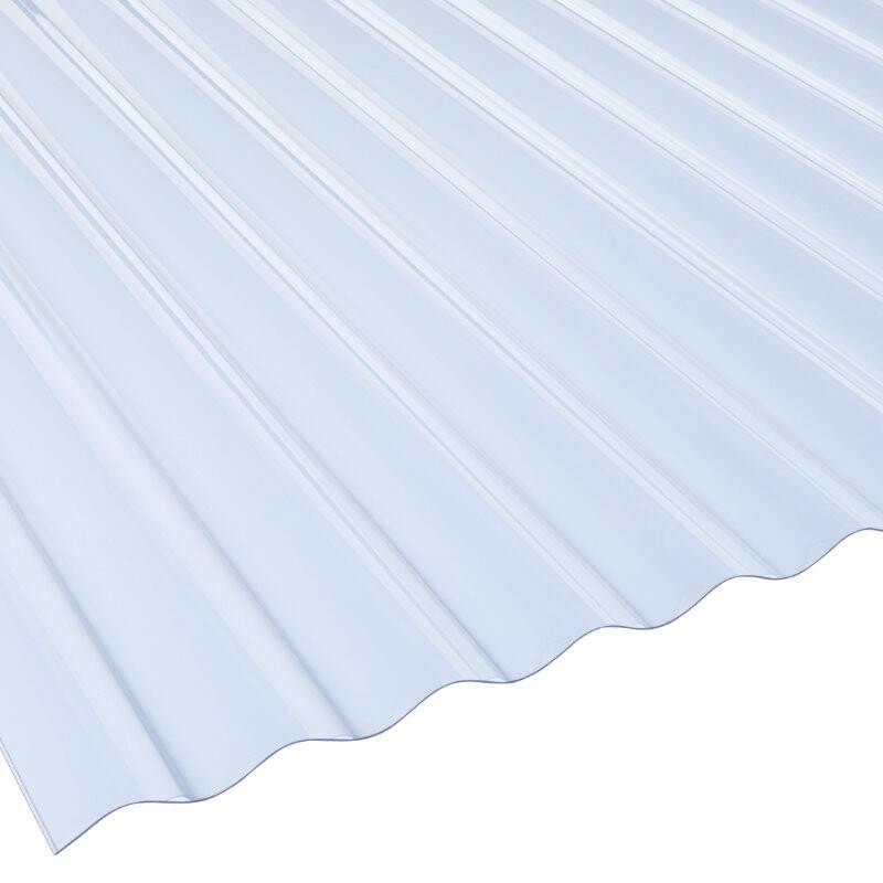 PVC Lichtplatte | BioLine | Wellplatte | 76/18 | 1,4 mm | Breite 1120 mm | glasklar-bläulich von Friedrich von Lien AG
