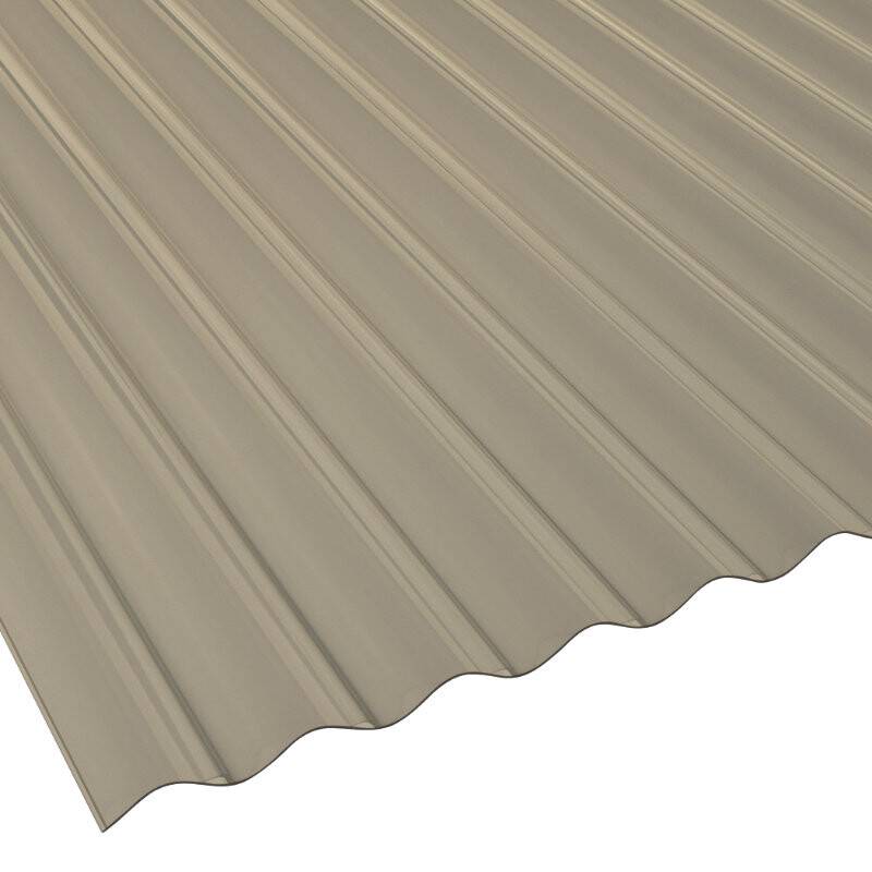 PVC Lichtplatte | Wellplatte | 76/18 | 1,2 mm | Breite 900 mm | bronze von Friedrich von Lien AG