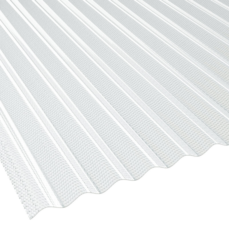 PVC Lichtplatte | Wellplatte | 76/18 | 2,5 mm | Breite 1030 mm | wabenstruktur | glasklar-bläulich von Friedrich von Lien AG