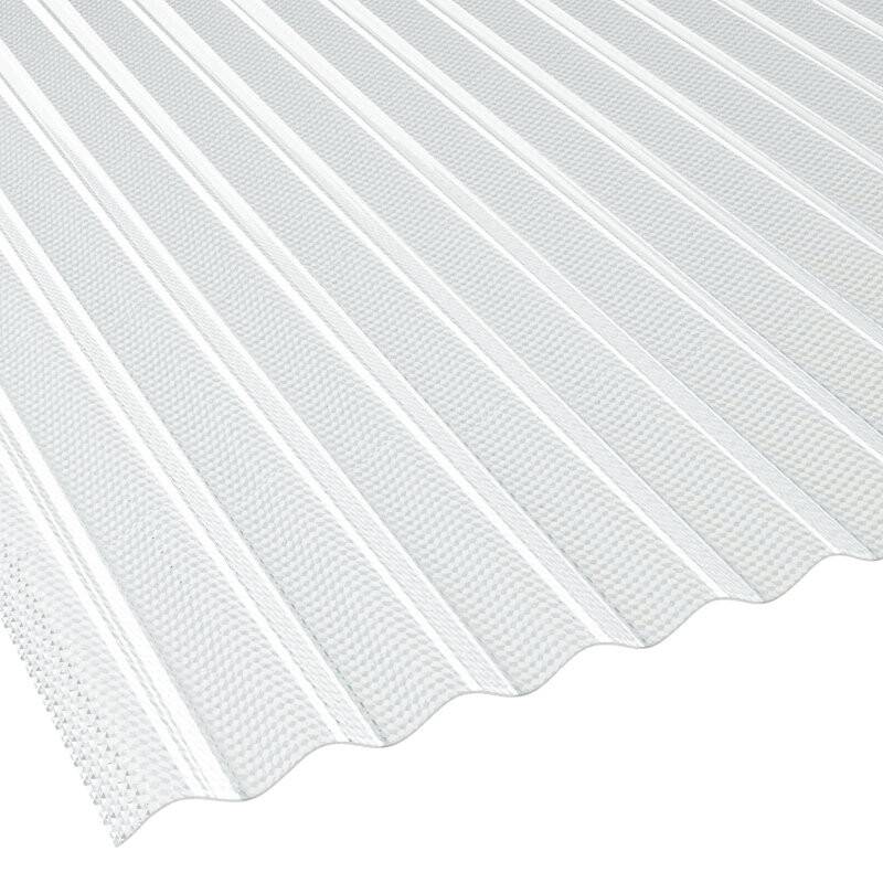 PVC Lichtplatte | Wellplatte | 76/18 | 2,5 mm | Breite 1030 mm | wabenstruktur | glasklar-bläulich von Friedrich von Lien AG