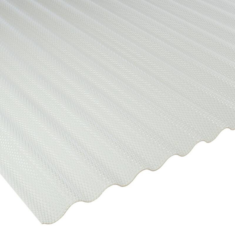 PVC Lichtplatte | Wellplatte | 76/18 | 2,5 mm | Breite 1030 mm | wabenstruktur | opal-weiß von Friedrich von Lien AG