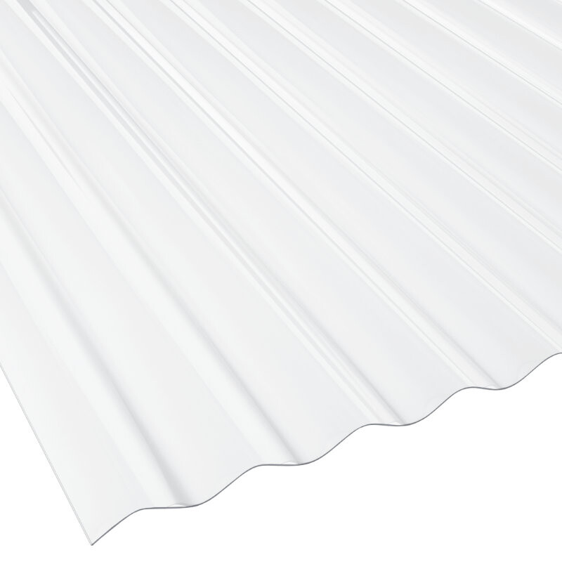 Polycarbonat Lichtplatte | 2nd LIFE LINE | Wellplatte | 76/18 | 0,9 mm | Breite 1045 mm | glasklar von Friedrich von Lien AG