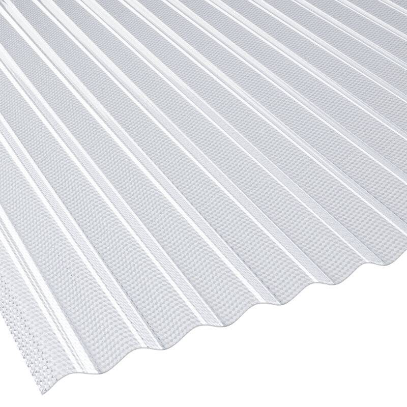 Polycarbonat Lichtplatte | 2nd LIFE LINE | Wellplatte | 76/18 | 2,8 mm | Breite 1045 mm | wabenstruktur | glasklar von Friedrich von Lien AG