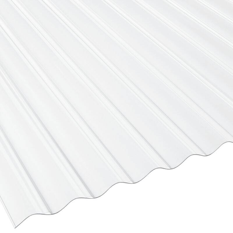 Polycarbonat Lichtplatte | Wellplatte | 76/18 | 1,4 mm | Breite 900 mm | glasklar von Friedrich von Lien AG