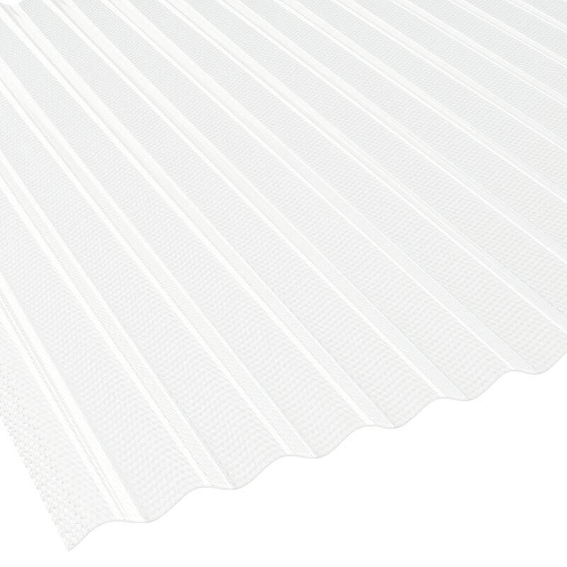 Polycarbonat Lichtplatte | Wellplatte | 76/18 | 2,6 mm | Breite 1045 mm | wabenstruktur | opal-weiß von Friedrich von Lien AG