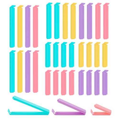 32 Stück Verschlussclips, 14/9/6.5cm Lebensmittel Clips Kunststoff Verschlussklammern Beutelclips Mehrere Farben Clips, Wiederverwendbar Tütenclips, für Versiegeln Gefrierbeutel, Snacks, Nüsse, Kaffee 32 Stück Verschlussclips, 14/9/6.5cm Lebensmittel Clips Kunststoff Verschlussklammern Beutelclips Mehrere Farben Clips, Wiederverwendbar Tütenclips, für Versiegeln Gefrierbeutel, Snacks, Nüsse, Kaffee von Friedwohl
