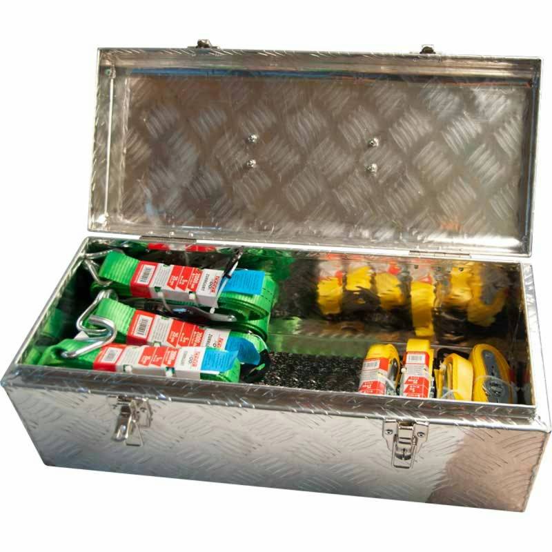 Zurrgurt-Kofferset, mit Alu-Werkzeugbox von Frielitz