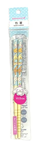 Friend Sanrio Cinnamoroll Bambus-Essstäbchen, rutschfestes Design, wiederverwendbare Essstäbchen, japanischer Stil, 16,5 cm (Süßigkeiten), Blau von Friend