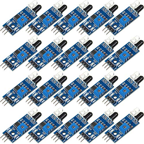 20 Stücke IR Infrarot Hindernis Vermeidung Sensor Modul 3 Draht Reflektierendes Fotoelektrisches Sensormodul Kompatibel mit Arduino Smart Car Robot Raspberry Pi 3 20 Stücke IR Infrarot Hindernis Vermeidung Sensor Modul 3 Draht Reflektierendes Fotoelektrisches Sensormodul Kompatibel mit Arduino Smart Car Robot Raspberry Pi 3 von Frienda