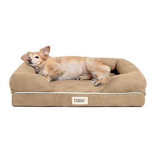 Friends Forever 100% Wildlederabdeckung Großes Hundebett Gedächtnisschaum Prestige Edition, 64 x 51 x 13cm Khaki beige klein Friends Forever 100% Wildlederabdeckung Großes Hundebett Gedächtnisschaum Prestige Edition, 64 x 51 x 13cm Khaki beige klein von Friends Forever