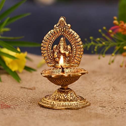 Frienemy Presents Ganesha Diya Öllampe - Handgekannter Diya Für Puja Diwali Home Tempel Artikel Dekoration Geschenke (Größe 4,5 X 2,5 cm) #Frienemy-707 von Frienemy Home