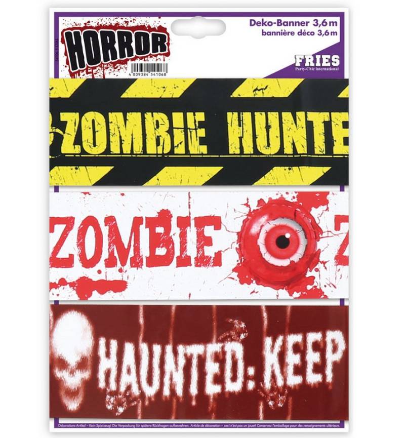Fries Girlande Halloween 3 x 3,6 m Absperrband Tatort Bank Horror Karneval Banner von Fries