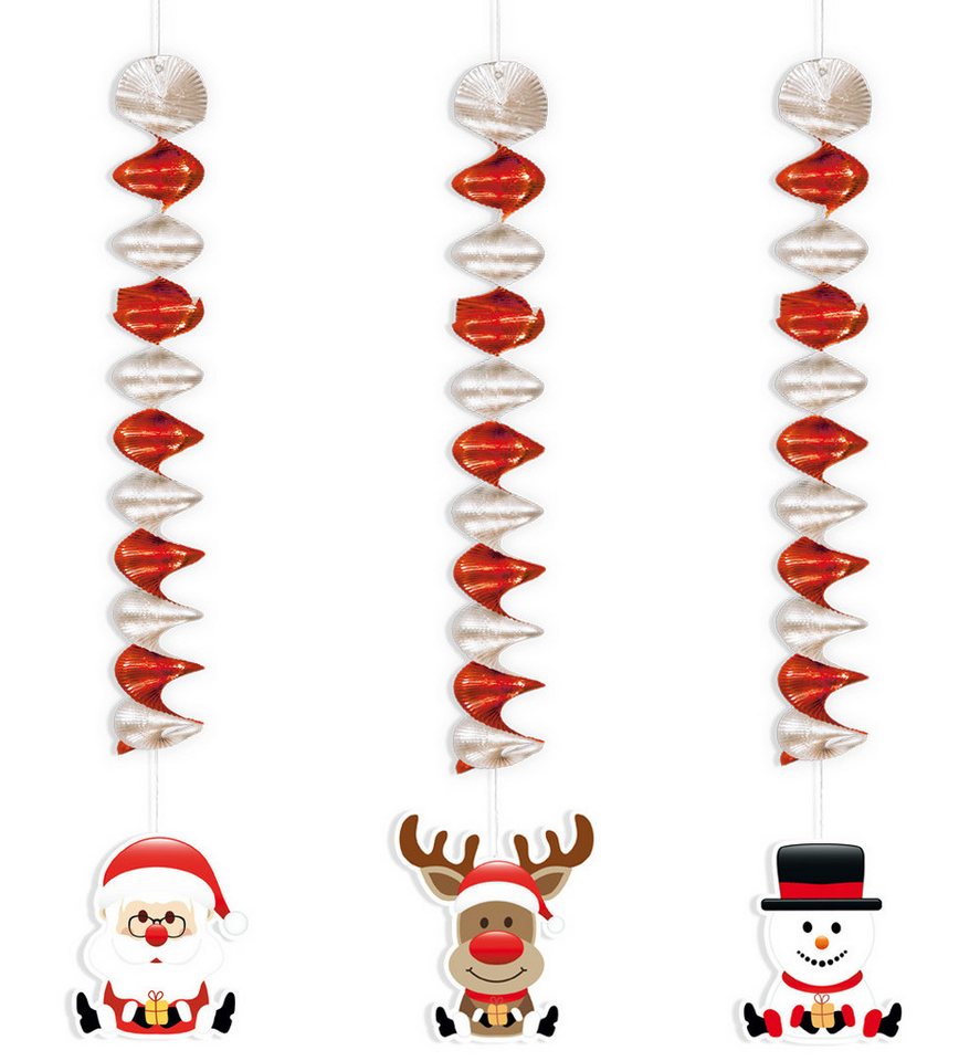 Fries Girlanden 3 Stück Nikolaus Weihnacht Rotorspiralen 60 cm Lang Weihnachten, Weihnachtsmann, Schneemann, Rentier Motiv Fries Girlanden 3 Stück Nikolaus Weihnacht Rotorspiralen 60 cm Lang Weihnachten, Weihnachtsmann, Schneemann, Rentier Motiv von Fries
