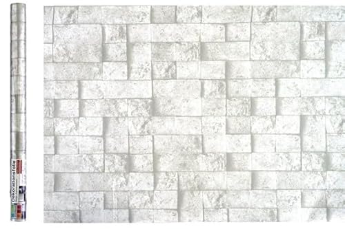 Friesenthal Selbstklebende Deko/Klebefolie für Möbel, Fenster und Türen 200x45 cm (Kopfsteinpflaster) von Friesenthal