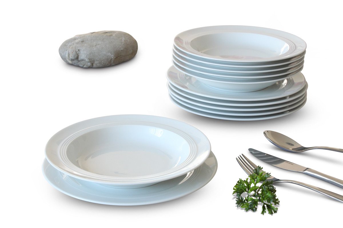 Friesland Porzellan Kombiservice Tafel-Set 12tlg. Jeverland Weiß von Friesland Porzellan